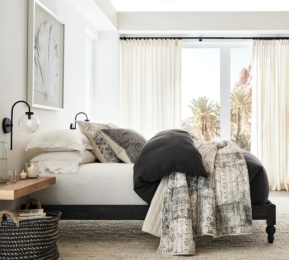 Astoria Turned Leg Platform Bed Pottery Barn Australia